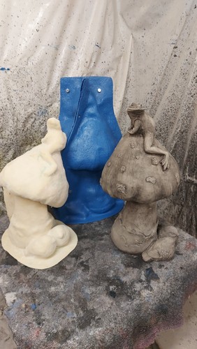 Latex and fibreglass back - and, up