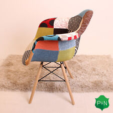 Mila TUB Dining Armchair Patchwork Chair Retro Vintage Modern Scandinavian Style
