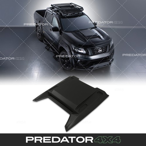 Matte black bonnet hood - matte, scoop