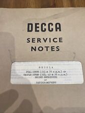 DECCA The Decola Service Notes
