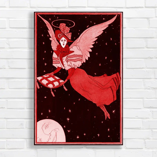 Celestial angel red canvas - celestial,