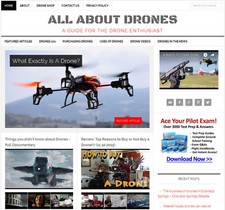 [NEW DESIGN] * DRONES * blog niche website business for sale AUTOMATIC CONTENT!