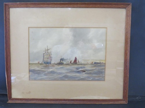 Marine watercolour off dover - marine,