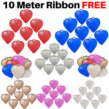 Balloon Weight HELIUM Plastic Heart Weights Quality Ribbons WEDDING Party DECOR