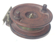 Vintage Allcock Aerialite Centre Pin Fishing Reel 3.75 inches , Bakelite