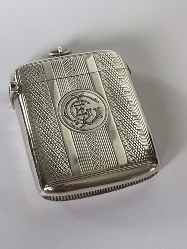 Antique edwardian silver vesta - edwardian,