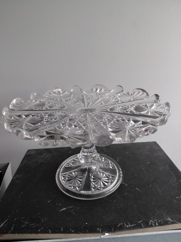 Antique large pressed glass - large,
