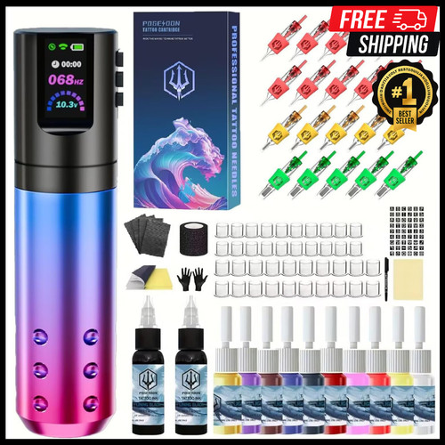 Wireless tattoo gun pen kit - pen,