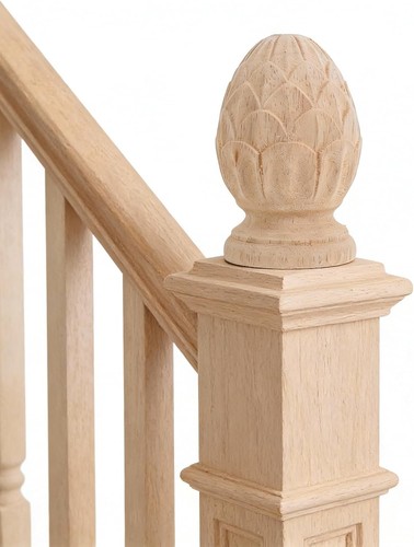 Pineapple wood finial for - wood,