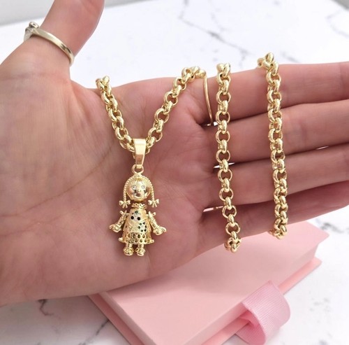 9ct gold small ragdoll - gold,
