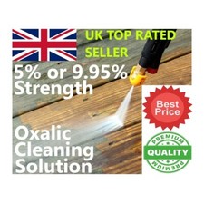 Oxalic Solution 9.9% Wood Bleach Decking GRP Rust Cleaner Varroa 50ml-5L Free PP