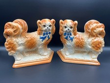 Beautiful Pair of Victorian Pekingese Dogs.