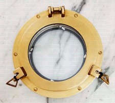 Brass Antique 12 inch Canal Boat Porthole Window Ship Porthole Window Christmas