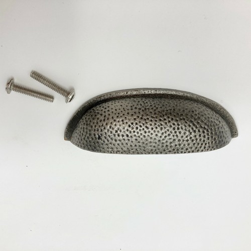 Pewter hammered knob cup - pewter, &