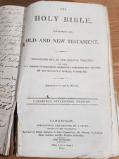 1816 THE HOLY BIBLE CONTAINING THE OLD & NEW TESTAMENT CHRISTIANITY RELIGION @