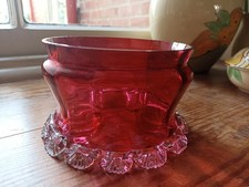 Vintage cranberry hand-blown
