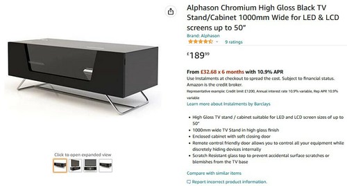 Stand alphason chromium - tv,