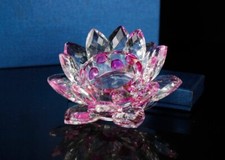 Candle holders Tea Light Glass Crystal Candlestick Home Decor Gifts Lotus Flower