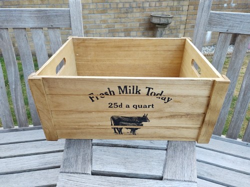 Wooden crate with cow calf - crate, &