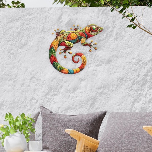 Gecko metal wall art - metal,
