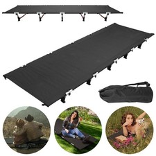Folding Camping Bed Cot Camp Guest Bed Outdoor Sleeping Heavy Duty W/ Carry Bag