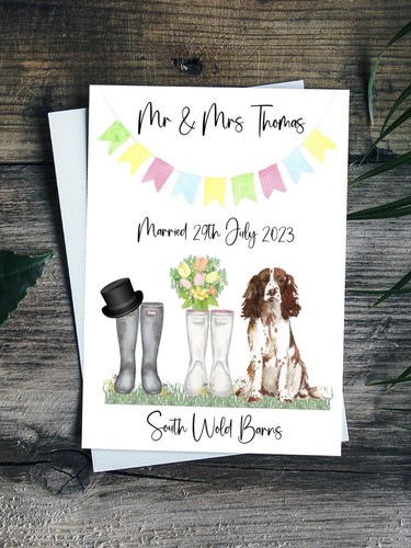 Personalised wedding card - personalised,
