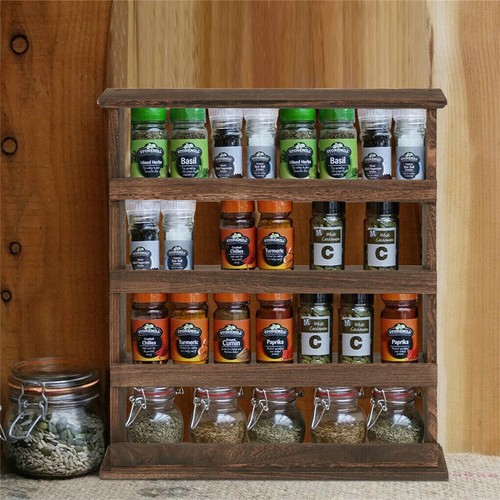 Multi tier wooden spice - wooden, rack