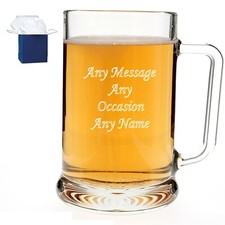 Personalised Engraved Pint Beer Glass Tankard Wedding Best Man Usher Gifts Gift 