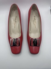 Salvatore Ferragamo Shoes red  Colour With A Small Heel Us Size 7c Uk Size 5