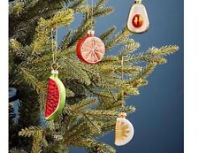 Set Of 4 Christmas Fruit Glass