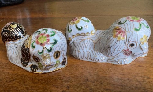 Pair cloisonné enamel - pair, of