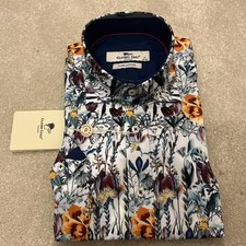 Claudio Lugli Men’s Short Sleeve Floral Pattern Shirt Size M