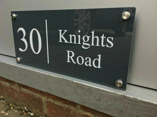 Modern house sign plaque - house,