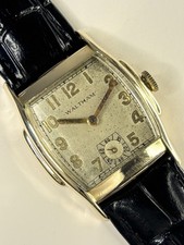 WALTHAM Vintage *RARE* 1950’s Men’s Manual 10K Gold Filled Tank Watch