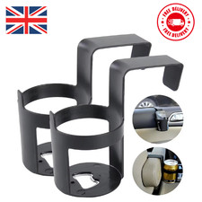 2X Universal Black Car Truck Door Cup Holder Mount Beverage Drink Bottle Holder