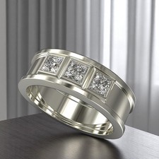 Platinum Band For Men's