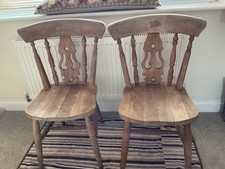 2 Farmhouse Fiddleback Chairs