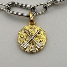 Pandora ME Crossed Arrows Talisman Charm – Two-Tone Gold & Silver
