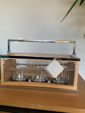 Scandi Style Triple Hurricane Lantern Contemporary Candle Holder Glass Designer