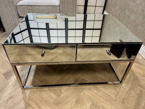 Mirrored coffee table with