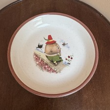 Vintage Humpty Dumpty Nursery Rhyme Children's Bowl Purbeck Pottery Collectable