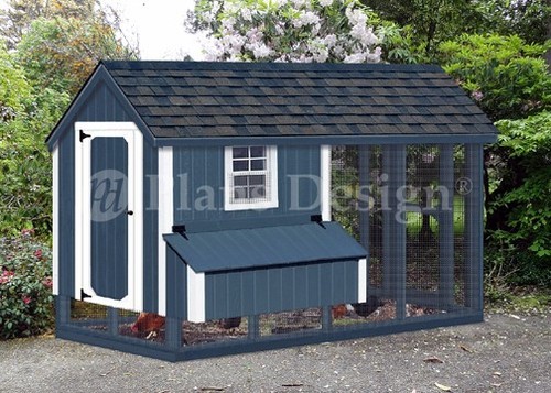 4x8 gable chicken coop with - chicken,