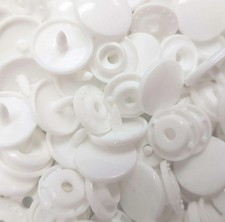100 Sets White KAM SNAPS Size