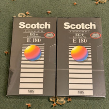 Scotch Extra Grade Plus E180 VHS Blank Video Cassette Tape 3HRS 2 Pack New