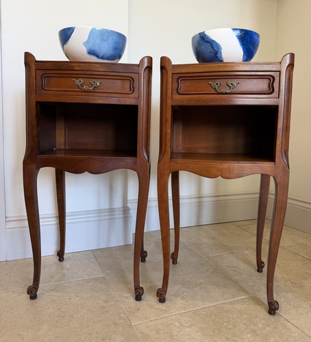 Pair french carved single - carved,
