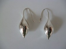 QVC Michael Dawkins Sterling Silver Modernist Pod/Teardrop Earrings