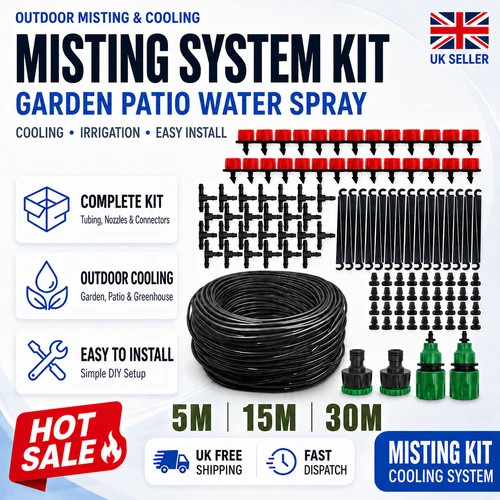 Outdoor misting cooling system - cooling,