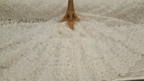 White lace embroidery - white,