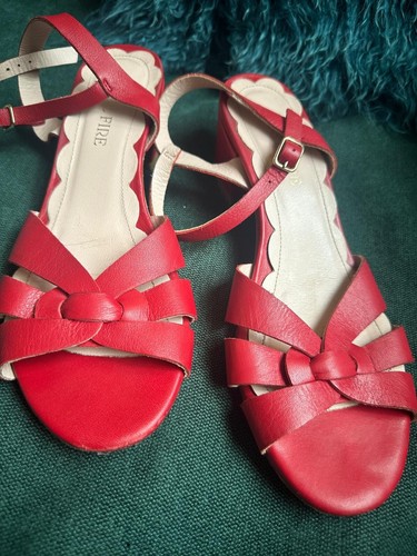 Miss fire red sandal - miss, reels