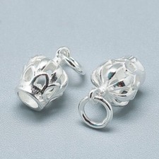 925 Sterling Silver Crown Charm - 1 pc - 11mm x 7.5mm King Queen Jewellery